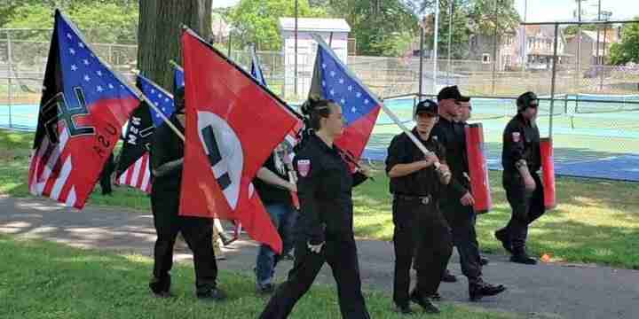 NSM members marching in central PA, 2020