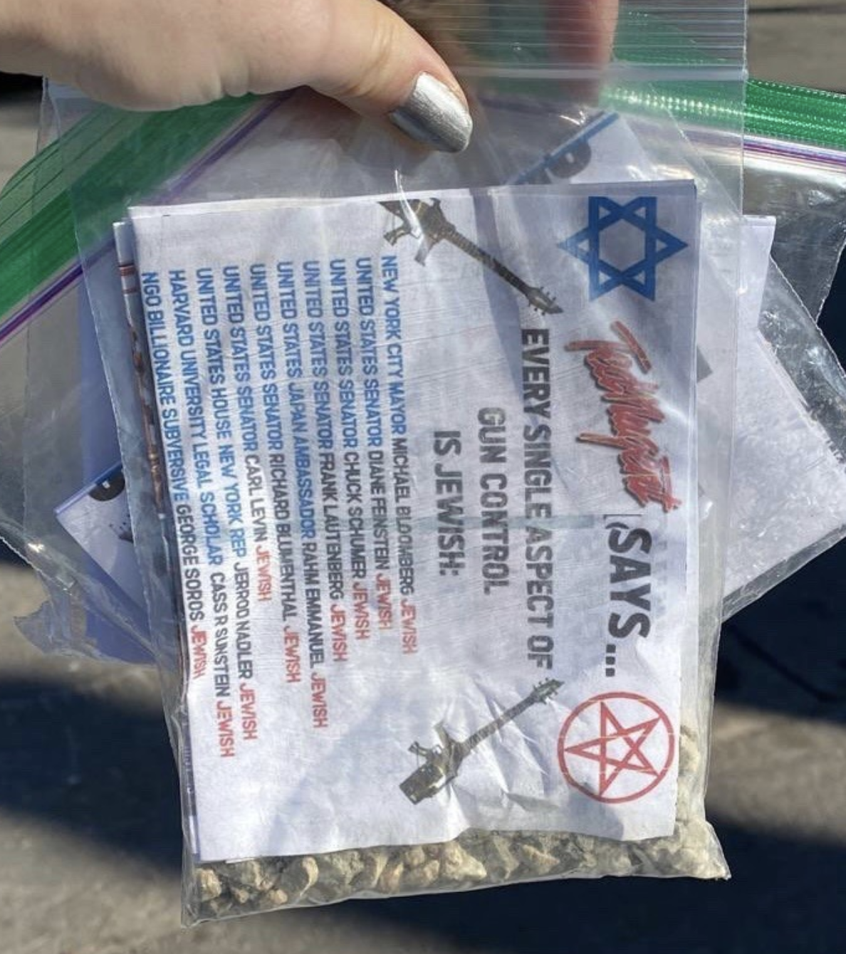 GDL gun control flyer held in hand