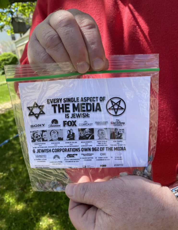 GDL flyer claiming the media is Jewish